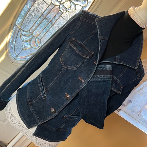 WHBM Denim Military Styled Jacket - Picture 3 of 9